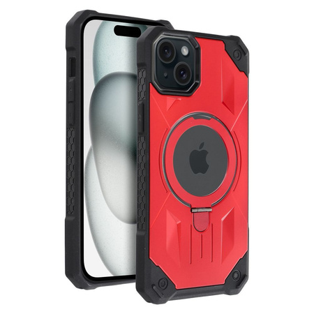 Futerał Armor Mag Cover kompatybilny z MagSafe do IPHONE 15 PLUS czerwony