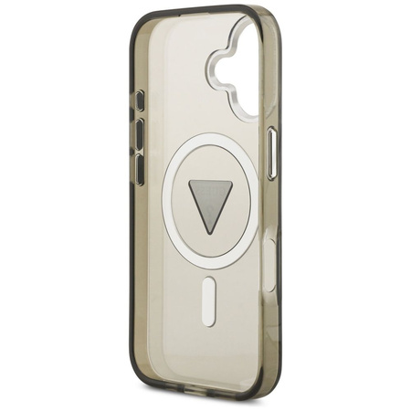 Guess Nakładka Magsafe IML Gradient Case With Print Triangle Logo & Silver Metal Camera Buttons Do iPhone 17 Khaki