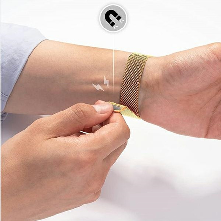 Mercury pasek Mesh Apple Watch 42/44/45mm złoty/gold