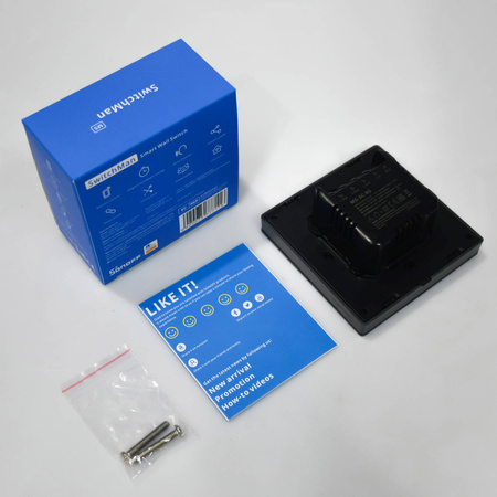 Sonoff inteligentny 3-kanałowy przełącznik ścienny WiFi czarny (M5-3C-86)