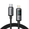 Kabel Joyroom S-A16 Pro Prism Series 30W USB-C - Lightning z wyświetlaczem 1,2m - czarny
