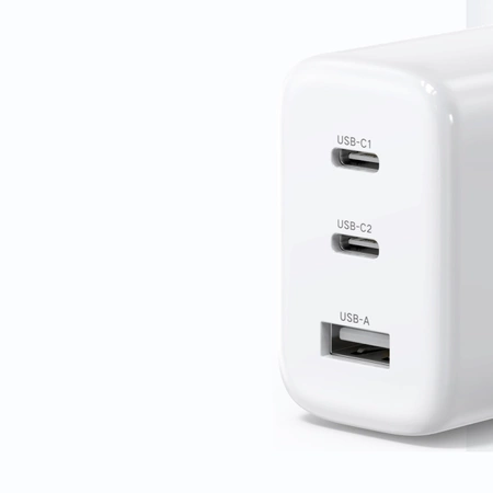 Ugreen Schnellladegerät 2x USB Typ C / USB 65W PD3.0, QC3.0/4.0+ weiß (CD275)
