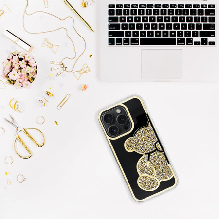Futerał TEDDY BEAR do IPHONE 13 PRO złoty