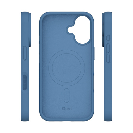 Nakładka Etteri Silicone Mag do iPhone 16 6,1" ciemnoniebieska