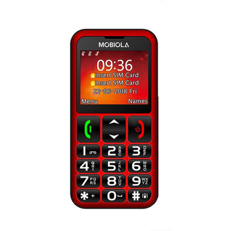 TELEFON GSM MOBIOLA  MB700 2G TELEFON DLA SENIORA CZERWONY