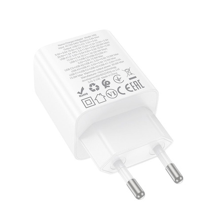 Ładowarka sieciowa do telefonu Hoco 2 x USB C + 2 x USB A QC3.0 PD 3A 30W N56 biała
