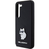 Oryginalne Etui KARL LAGERFELD hardcase Silicone Choupette Metal Pin KLHCS24SSMHCNPK do Samsung Galaxy S24 czarny