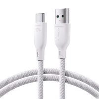 Joyroom Multi-Color Series SA34-AC6 USB-A/USB-C-Kabel 100 W, schnelle Übertragung, 1 m – Weiß