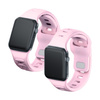3MK Silicone Watch Strap Powder Pink dla Apple Watch 42/44/45/49 mm