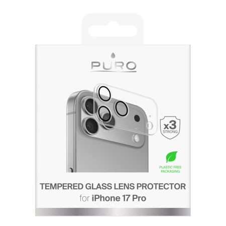 Puro Camera Standard tempered glass for iPhone 17 Pro for camera island and lenses