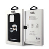 Oryginalne Etui KARL LAGERFELD Silicone Karl & Choupette MagSafe KLHMP15XSKCHPPLK do Iphone 15 Pro Max Czarny