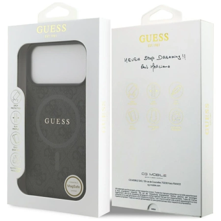 Guess 4G Ring Classic Logo MagSafe case for iPhone 17 Pro Max - black