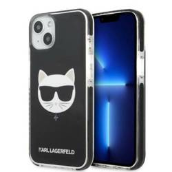 Original Handyhülle IPHONE 13 MINI Karl Lagerfeld Hardcase Choupette Head schwarz
