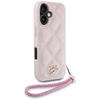 Original Case IPHONE 16 Karl Lagerfeld Quilted Initial Logo & Chain Strap pink