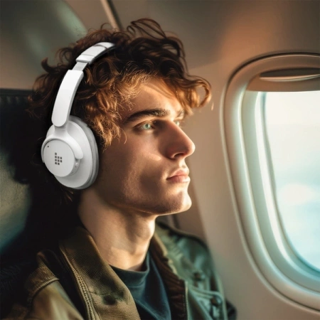 Tronsmart SOUNFII Q20S Hybrid ANC Wireless Headphones with Active Noise Cancelling - White