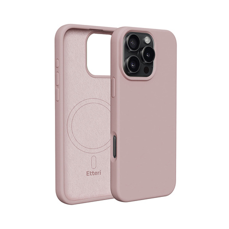 Nakładka Etteri Silicone Mag case do iPhone 17 jasnoróżowa