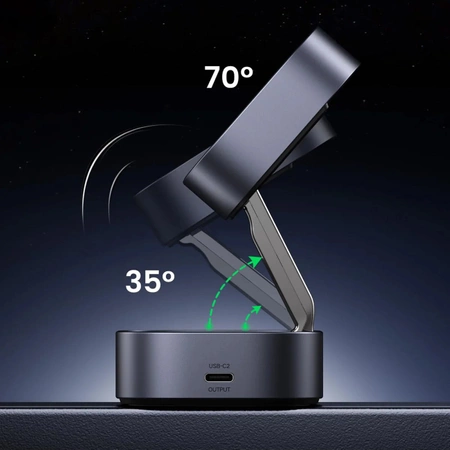 Ładowarka Ugreen W526 indukcyjna 3w1 MagSafe / Qi na telefon / słuchawki z portem USB-C - czarna