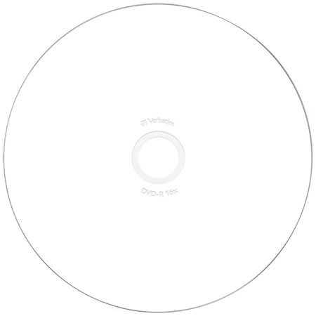 Płyta DVD-R Verbatim Wide Inkjet         Printable 4.7GB 16X 25szt 43538