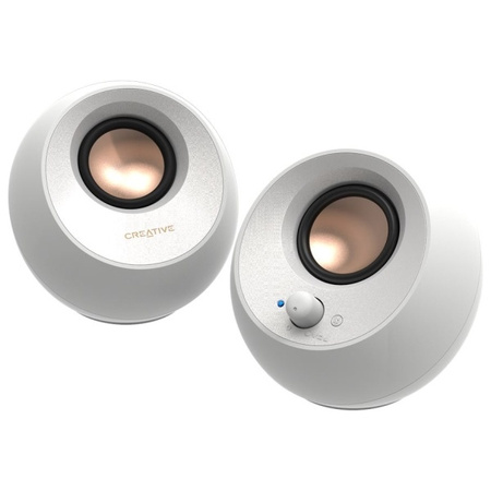Creative Głośniki do komputera Pebble    2.0 V3 biały/white Bluetooth 5.0 USB-C