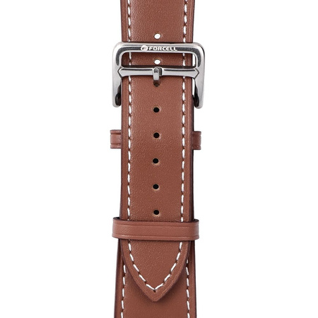 Pasek do Apple Watch Forcell F-Design FA20 magnetyczny skóra ekologiczna 42 / 44 / 45 / 49 mm brązowy