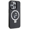 Karl Lagerfeld KLHMP15LHMRSKCK iPhone 15 Pro 6,1" schwarz/schwarz Hardcase Ringständer Karl&Choupette MagSafe