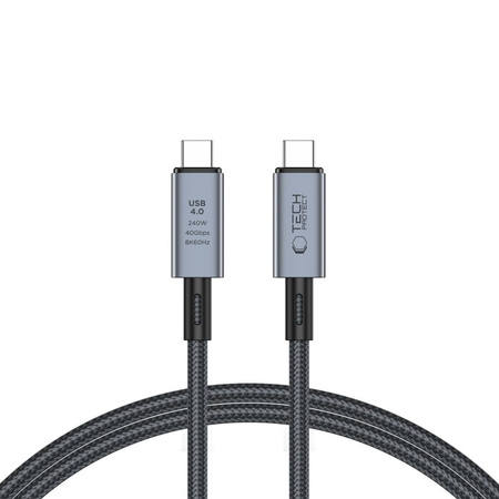 Kabel Tech-Protect UltraBoost Max USB-C 4.0 / USB-C 4.0 PD 240W 8K 40Gbps 1m - szary