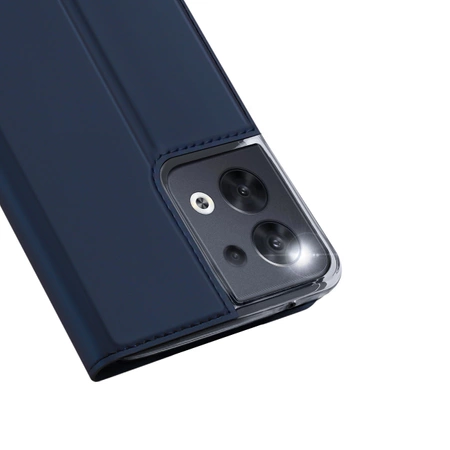 Dux Ducis Skin Pro Hülle für Oppo Reno 8 Flip Cover Card Wallet Stand blau