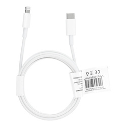 Kabel Typ C do iPhone Lightning 8-pin Power Delivery PD18W 2A C973 biały 2 metry