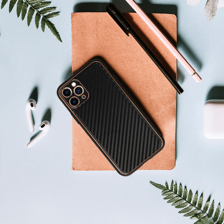 TEL PROTECT Leather Carbon Case do Iphone 11 Pro Czarny