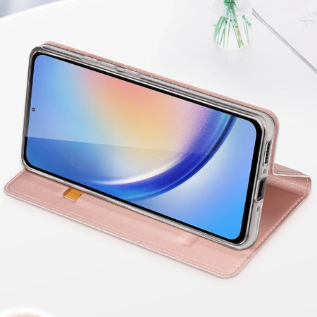 Etui Dux Ducis Skin Pro do Samsung A35 5G z klapką - różowe