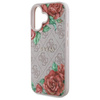 Original Handyhülle IPHONE 16 Guess Hardcase 4G Flowers Print MagSafe (GUHMP16SP4ROPEMCP) rosa