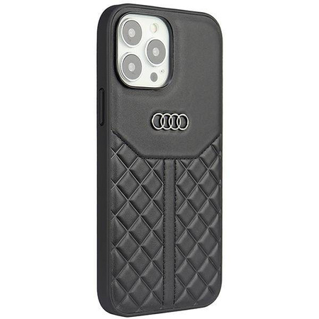 Audi Genuine Leather iPhone 13 Pro / 13 6.1&quot; black/black hardcase AU-TPUPCIP13P-Q8/D1-BK