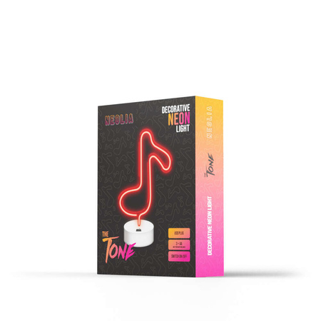 Neon na podstawce LED NUTKA czerwona NNE08 Neolia