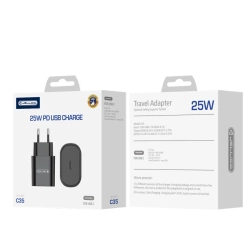 JELLICO ładowarka sieciowa C35 PD 25W 1xUSB-C Czarny