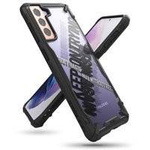Ringke Fusion X Design etui pancerny pokrowiec z ramką Samsung Galaxy S21+ 5G (S21 Plus 5G) czarny (Cross) (XDSG0053)
