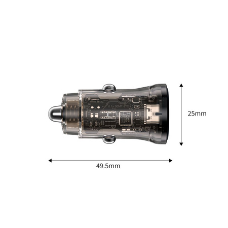 TECH-PROTECT CC01 2-PORT CAR CHARGER PD30W/QC3.0 BLACK