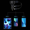 Baseus Enjoyment Retractable 2-in-1 Car Charger C+L 30W Black