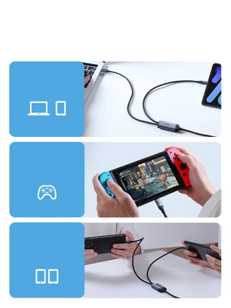 2-in-1-Kabel Joyroom Speedy-Serie SA21-1T2 USB-C - USB-C / USB-C 1,5 m schwarz