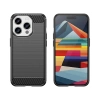 Flexible Carbon-Musterhülle für iPhone 15 Pro Carbon Case – Schwarz