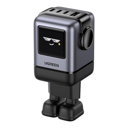 Ugreen Nexode RG (Robot GaN) power charger, 3x USB-C + USB, 100W (black)