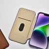 iCarer CE Premium Leather Folio Case skórzane etui iPhone 14 Plus z klapką magnetyczne MagSafe niebieski (WMI14220715-BU)