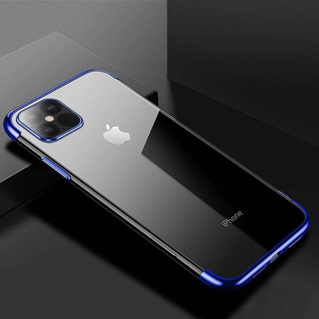 Clear Color case żelowy pokrowiec etui z metaliczną ramką Samsung Galaxy S22+ (S22 Plus) niebieski