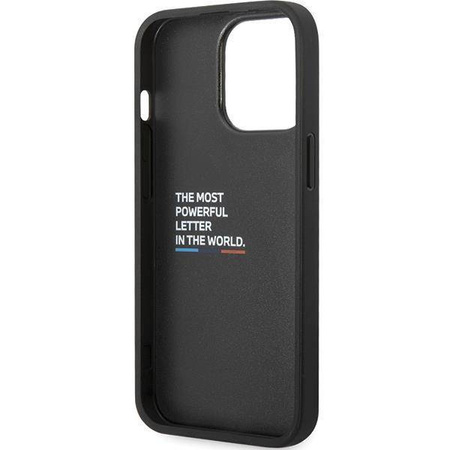 Case BMW BMHCP13L22NBCK iPhone 13 Pro / 13 6.1&quot; black/black hardcase Leather Carbon