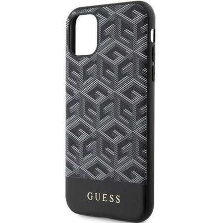 Guess GUHMN61HGCFSEK iPhone 11 / Xr 6.1" black/black hardcase GCube Stripes MagSafe