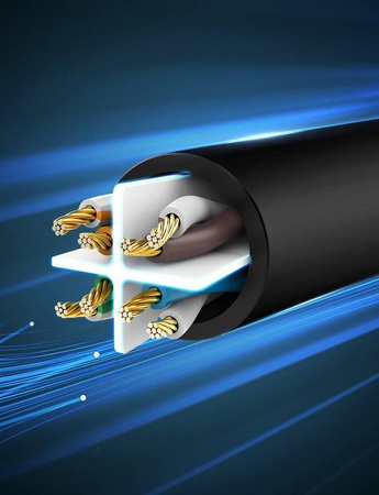 Ugreen kabel przewód internetowy sieciowy Ethernet patchcord RJ45 Cat 6 UTP 1000Mbps 1m czarny (20159)