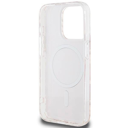 Oryginalne Etui GUESS Hardcase GUHMP15LHGCUSTGP do iPhone 15 Pro Max (Kompatybilny z Magsafe / IML GCUBE / różowy)