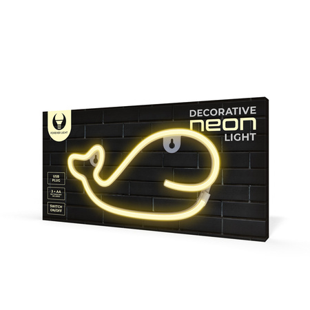 Neon LED WIELORYB ciepły biały Bat + USB FLNE09 Forever Light