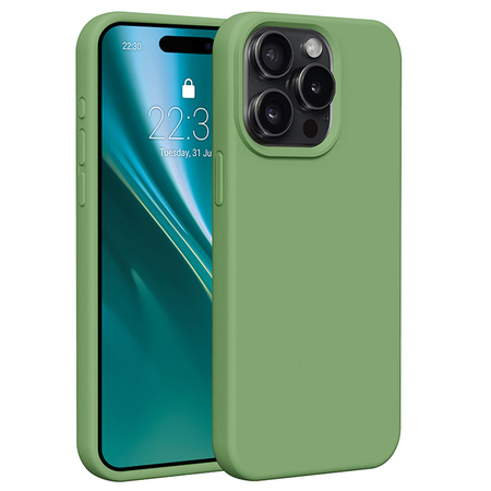 Nakładka Etteri Silicone Case do iPhone 15 Pro Max 6,7" jasnozielona
