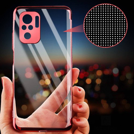 Clear Color Case Gel TPU Electroplating frame Cover for Xiaomi Redmi Note 10 5G / Poco M3 Pro black