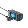 FORCELL F-ENERGY GaN III VT-49 ładowarka biurkowa 2 x Typ C + 2 x USB A PD QC4.0 SFC2.0 5A 100W szara
